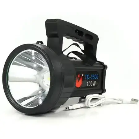 Фонарь TD-5800-L2 встроенный аккумулятор 3 режима 100Вт - фото 1