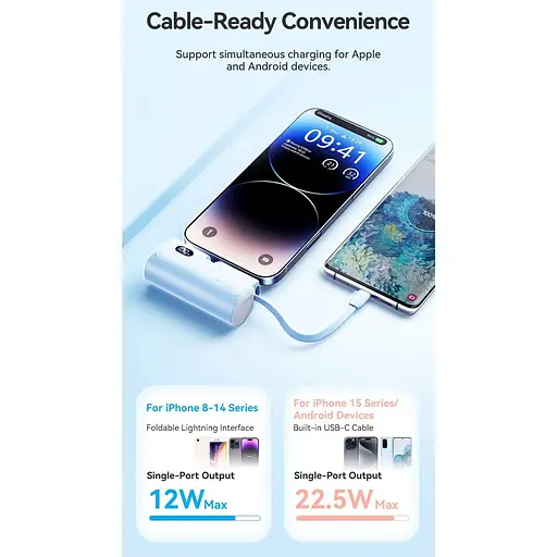 Павербанк Vention Black 4800 mAh / 22.5 Вт (FHRB0) - фото 5