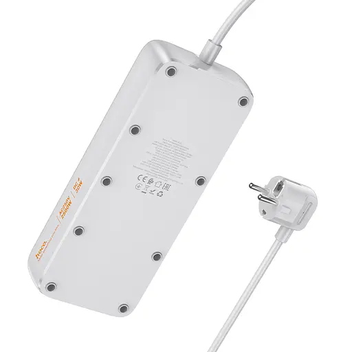 Сетевой удлинитель HOCO AC22 Sunlight 4-bit (PD30W1C3A) настольная розетка (EUGER) (1.5 m) White - фото 3