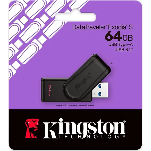 Накопичувач Kingston 64GB USB 3.2 Type-A Gen1 DT Exodia S - фото 3