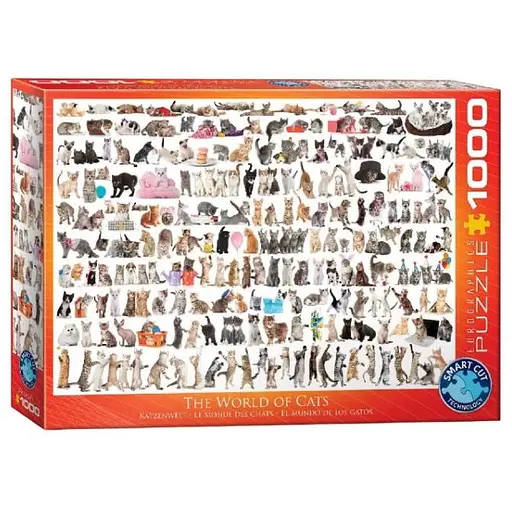 Пазл EuroGraphics Мир кошек коллаж 1000 эл. (6000-0580)