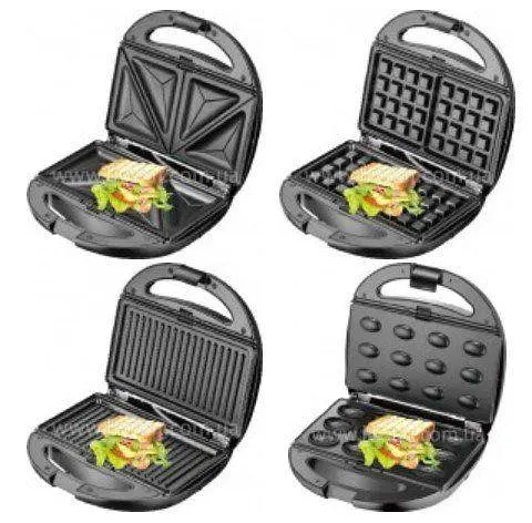 Бутербродниця, вафельниця, горішниця, тостер гриль (4 в 1) Livstar LSU-1219 - фото 2