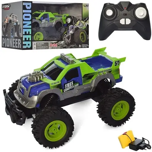 Радиоуправляемая машинка UJ99-N02 внедорожник с пультом управления машинка на резиновых колесах 40 см Зеленый - фото 1