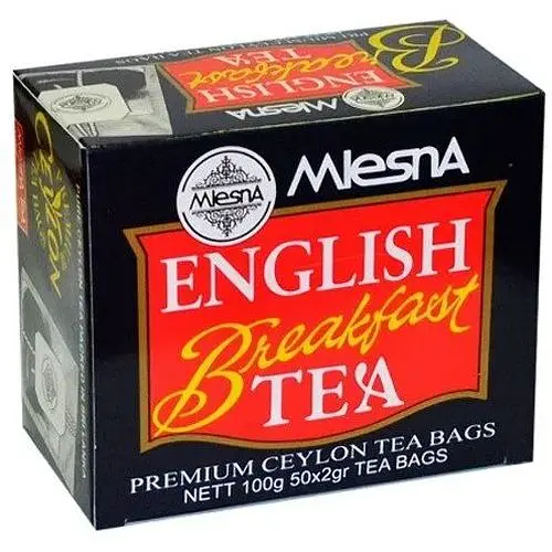 Чай чорний Mlesna Англійський сніданок в пакетиках паперова коробка 400 г - фото 1