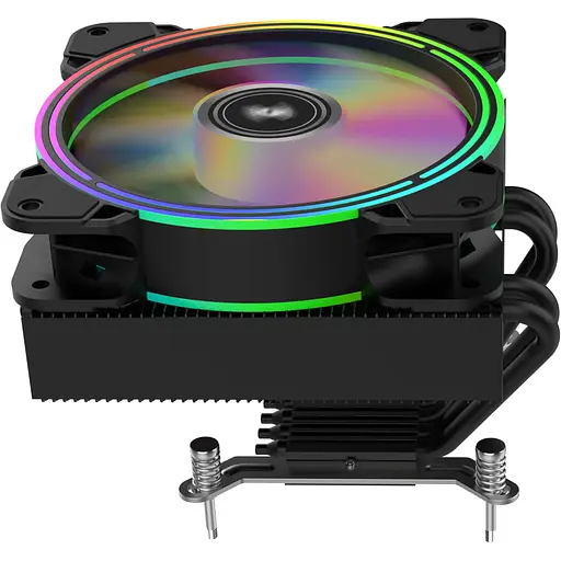 2E Gaming Процесорний кулер Air Cool AC120T4-ARGB, LGA1700, 1200, 115x, 1366, AM5, AM4, AM3, AM3+, 4pin PWM, 3pin +5VARGB, TDP 130W