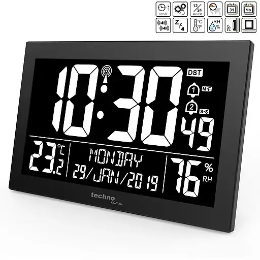 Годинник настінний Technoline WS8017 Black (WS8017) - фото 2