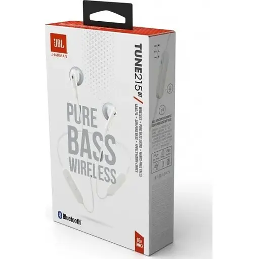 Bluetooth-гарнитура JBL Tune T215BT (JBLT215BTWHT) наушники белые - фото 7