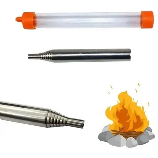 Трубочка для раздувания костра или угля Inter&Weave FS-10 телескопическая в футляре - фото 2