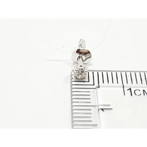 Срібна моносережка пуссета Dear з фианитом. 3003.1С - фото 3