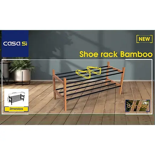 Полка для обуви Casa Si Shoe Rack Bamboo (CS92307W04) - фото 4