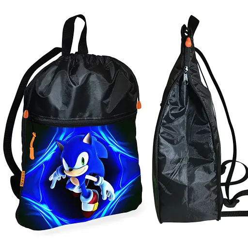 Школьный рюкзак детский Супер Соник + Сумка для обуви спортивной формы рюкзак-мешок для мальчика (01838) - фото 2