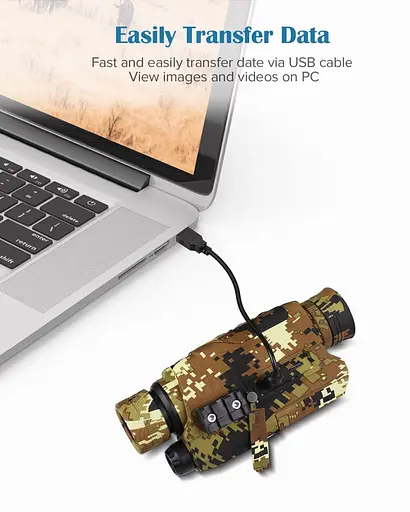 Тактический монокуляр ночного видения NoHawk PJ2-0532 (до 200м) Камуфляж - фото 5