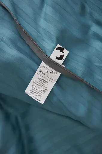 Комплект постільної білизни Moon&Star King Size 220x240 наволочки 4х50х70 Stripe Green Satin Stripe - фото 7