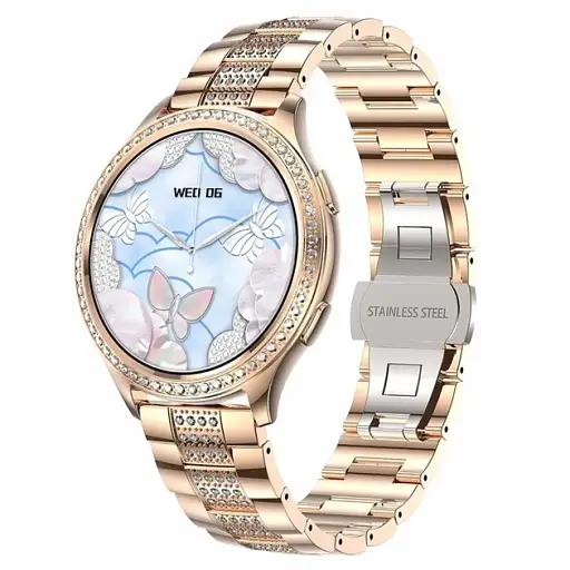 Смарт-часы LEMFO AK53 стальной ремешок Gold Gold (16363) - фото 2