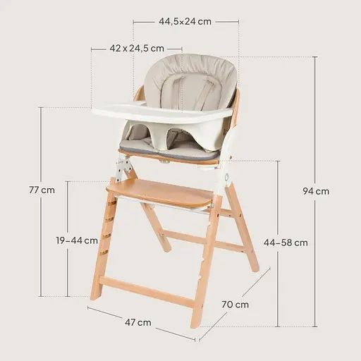 Багатофункціональний стільчик Lionelo Megan White Wood (LO-MEGAN WHITE WOOD) - фото 8