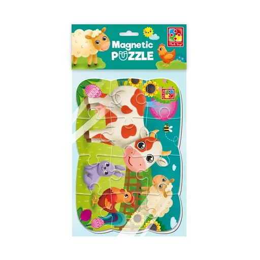 Дитячий мякий магнітний пазл Малюк зможе Ферма VT3205-89, 12 елементів - фото 2