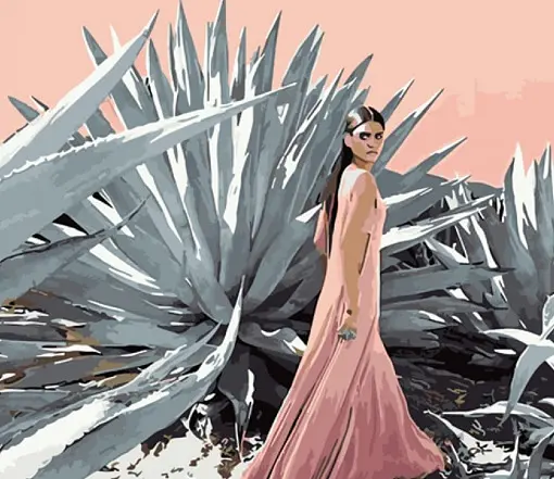 Набір для розпису по номерах Біля алоє, Strateg, 40x50 см, GS1322