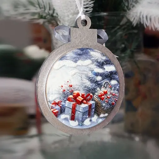 Творческий набор для создания 3-х елочных украшений "Winter Forest" Fabrika Decoru FDCKW-052 - фото 5