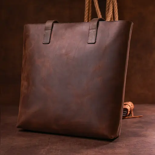 Кожаная женская сумка-шоппер Shvigel 36х33х8.5 см sum0020177 - фото 8