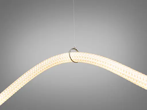 Сучасна світлодіодна люстра шланг потужністю 22W, чорна, проста установ. - фото 4