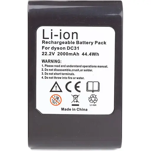 Аккумулятор PowerPlant для пылесоса Dyson DC31 22.2V 2Ah Li-ion (JYX-DYS-LDC31) [103375] - фото 3
