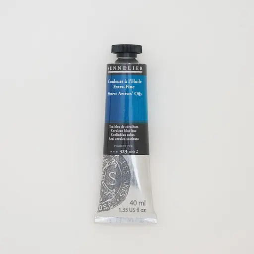 Олійна фарба Sennelier, 40 мл, професійна, S2, Церуліум блакитний відтінок (Cerulean blue hue)