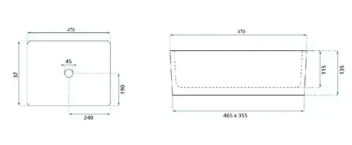 Умивальник VBI Asti M calcatta накладний VBI-013004, Мармур - фото 4