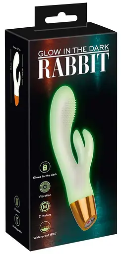 Вібратор You2Toys-кролик Glow In The Dark Rabbit 19.5 см білий - фото 3