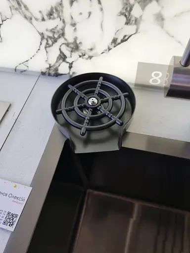 Чорна портативна мийка склянок для кухонної раковини Nett MB-33 - фото 3