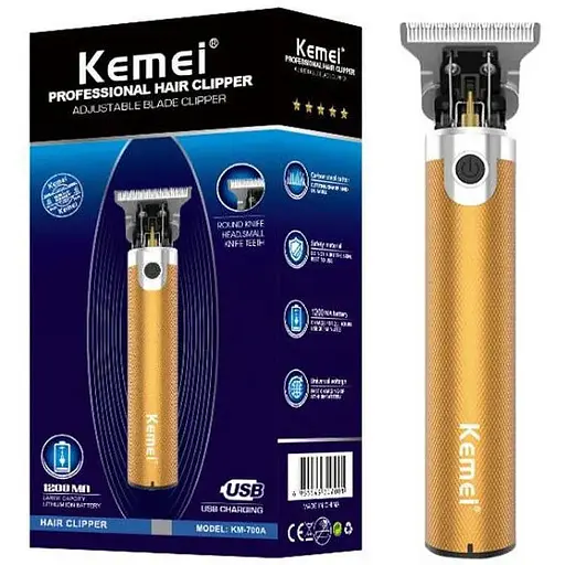 Електричний триммер для волосся Kemei KM-700A бездротова професійна машинка для стрижки волосся - фото 1