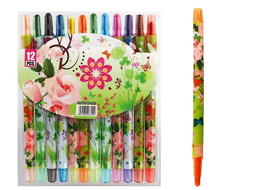 Мел восковой Crayons Цветы, 12 цветов