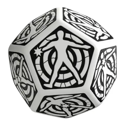 Кубик D12 Hit Location White & black die (12HIT02)