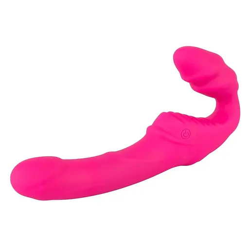 Страпон с вибрацией Vibrating Strapless Strap-On, 21,8 см (розовый)