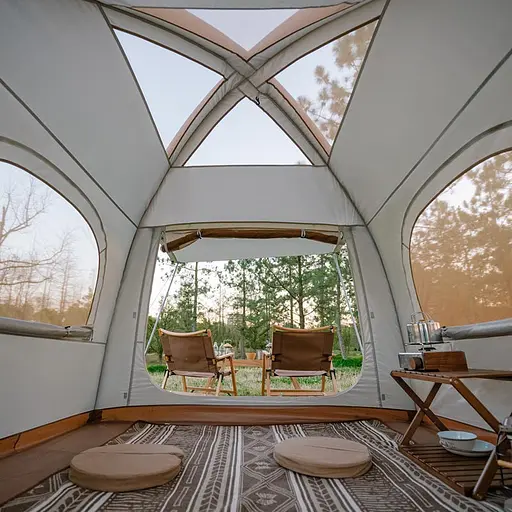 Надувний водонепроникний 3-місний намет Naturehike CNH23ZP12002 (Біжовий) - фото 4