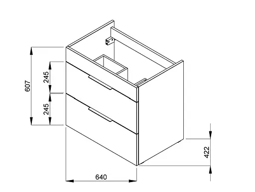 Тумба з умивальником Roca Suit 64 см A851180806 Білий - фото 2