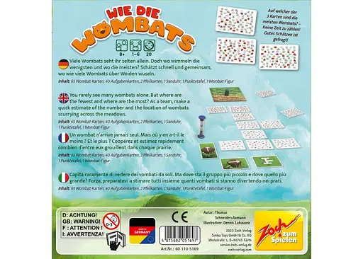 Настольная игра Zoch Вомбаты (Wie die Wombats) (англ.) (601105169) - фото 3