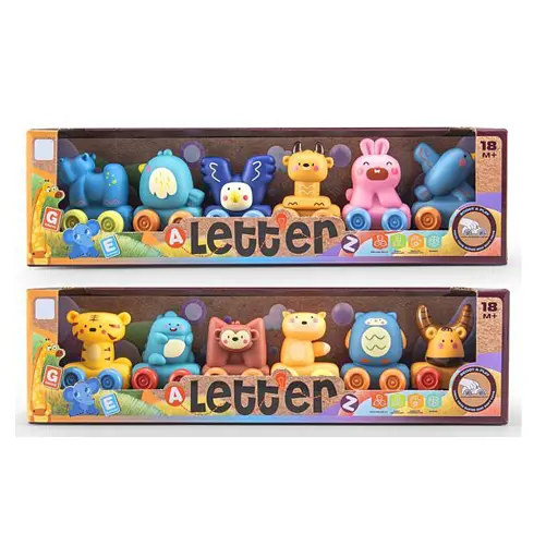 Набор машинок из резины Забавный английский алфавит, 10x37x7 см (В ассортименте) - фото 2