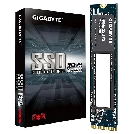 Накопичувач SSD Gigabyte m.2 NVMe 256GB V2 PCIe 3.0x4 (G3NVMEV2256G) - фото 3