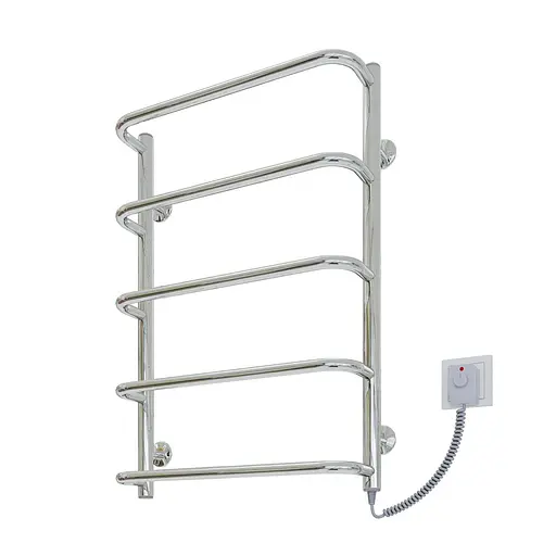 Электрический полотенцесушитель Kosser Скоба 700x500/5 ЕR рег. ДС09ER, Хром, Правое - фото 1