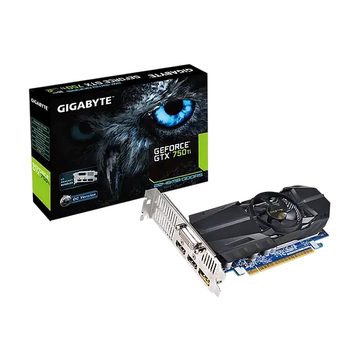 Відеокарта GeForce GTX 750 Ti 2GB Gigabyte Low Profile OC (GV-N75TOC-2GL) Б/В - фото 1