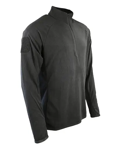 Флісова кофта Kombat UK Alpha Mid-Layer Fleece L Чорна (1000-kb-amlf-blk-l) - фото 2