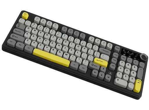 Клавіатура ігрова бездротова Ajazz AF-BGY-98 Plus Black-Gray-Yellow 2.4G/Bluetooth/USB - фото 4