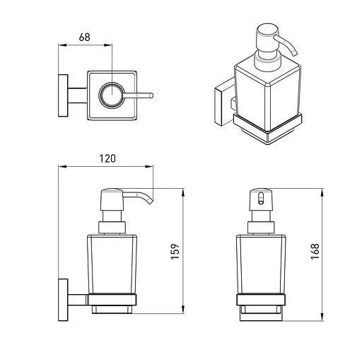 Дозатор для рідкого мила Volle Cuadro De La Noche 2536.230104 - фото 2