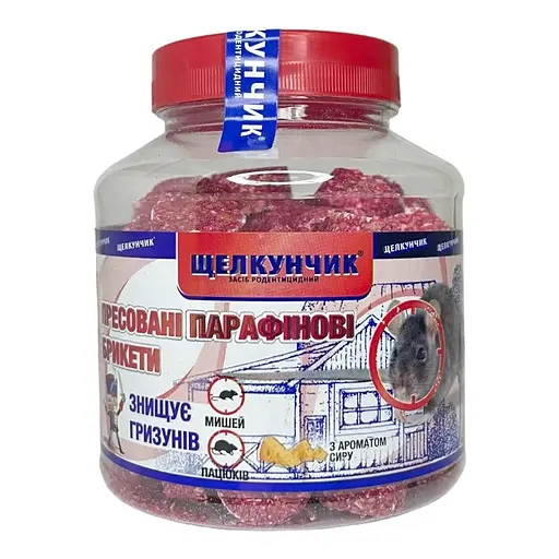 Брикет от мышей и крыс Щелкунчик, 320 г, красный