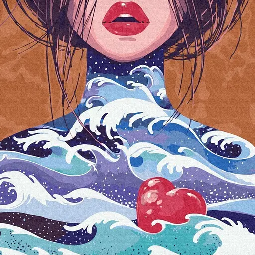 Картина по номерам Ideyka Сердце океана ©lesya_nedzelska_art KHO4951 40х40 см