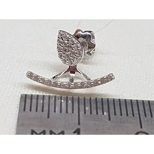 Срібні сережки Qvaliz з фіанітами. 902-00980 - фото 5