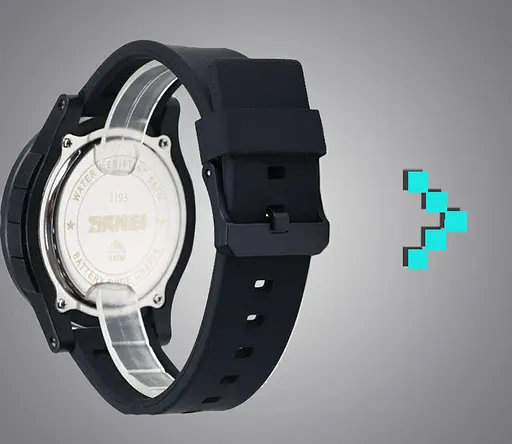 Наручний годинник Skmei 1193 з підсвічуванням Чорний - фото 9