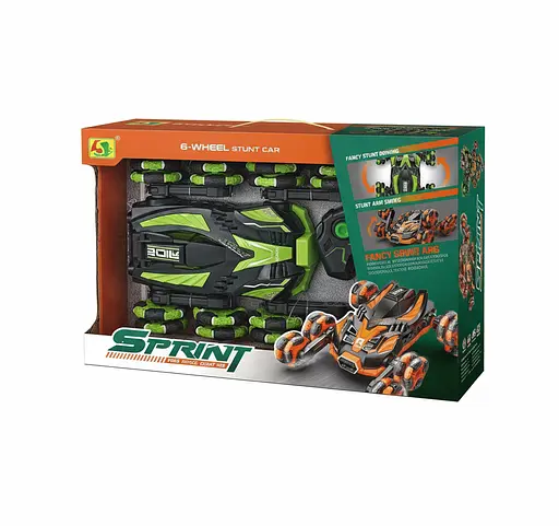 Радіокерована Трюкова Машина-Перевертень 955-182-01 на 8 Роликових Колесах, 360°, Акумулятор 3.7V, Пульт 2.4GHz, Помаранчевий - фото 2