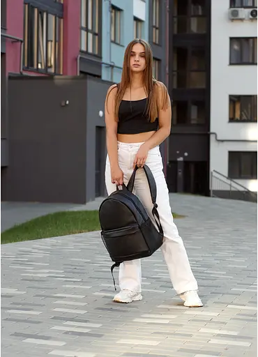 Жіночий рюкзак Sambag BRIX PJT CLASSIC чорний 40 x 27 x 15 см (11711001) - фото 5