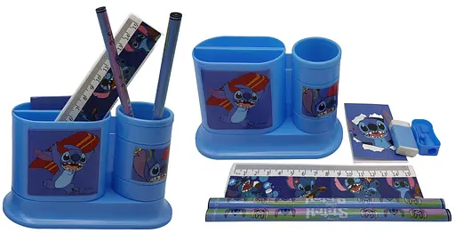 Подставка-органайзер Стич, с наполнением, 6 предметов 3005-ST